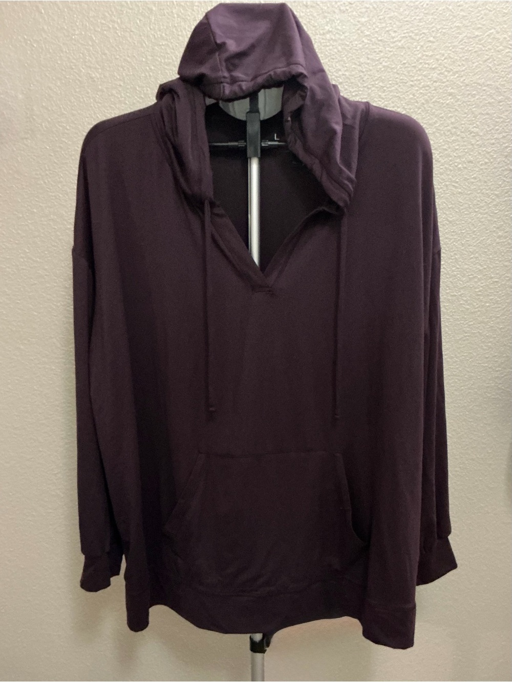 Lane Bryant Men's Crewneck Hoodie Sweater - Deep Plum